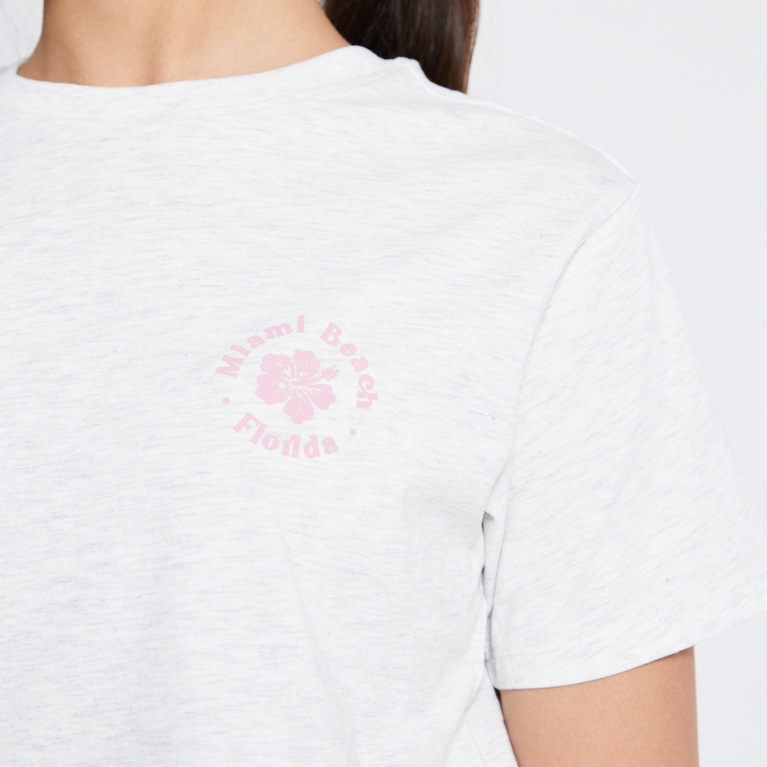 Printed tee "Dusty star" Grey Melange 8